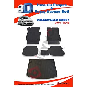 Volkswagen Caddy 2011-2015 Paspas Ve Bagaj Havuzu Seti