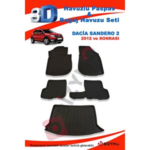 Dacia Sandero 2 Stepway 2012+ Paspas Ve Bagaj Havuzu Seti