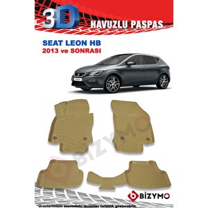 Seat Leon Hb 2013 Ve Sonrası 3d Bej Paspas Takımı Bizymo