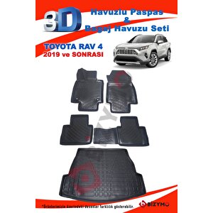 Toyota Rav 4 2019 Ve Sonrası 3d Paspas Takımı Ve Bagaj Havuzu