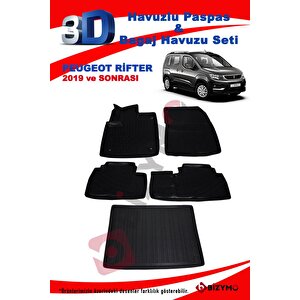 Peugeot Rifter 2019 Ve Sonrası Paspas Ve Bagaj Havuzu Seti