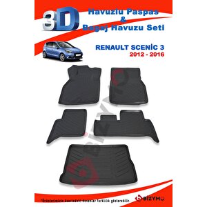 Renault Scenic 3 2012-2016 Paspas Ve Bagaj Havuzu Seti