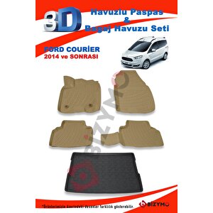 Ford Courier Combi 2014 Ve Sonrası Bej Paspas Ve Bagaj Havuzu Seti