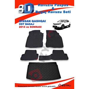 Nissan Qashqai Üst 2014 Ve Sonrası Paspas Ve Bagaj Havuzu Seti