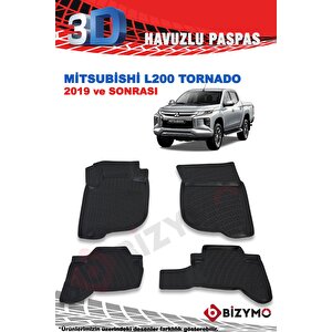 Mitsubishi L200 Tornado 2019+ 3d Havuzlu Paspas Takımı Bizymo