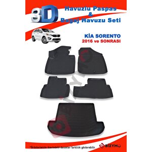 Kia Sorento 2016 Ve Sonrası Paspas Ve Bagaj Havuzu Seti