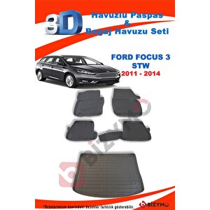 Ford Focus 3 Stw 2011-2014 Havuzlu Paspas Ve Bagaj Seti Bizymo