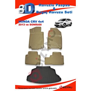 Honda Crv Suv 2013-2018 Bej Paspas Ve Bagaj Havuzu Seti