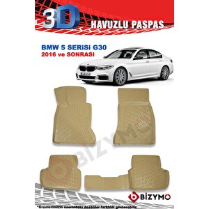 Bmw 5 Serisi G30 Sedan 2016 Ve Sonrası 3d Bej Paspas Takımı Bizymo