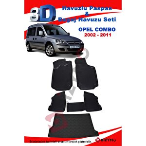 Opel Combo 2002-2011 Havuzlu Paspas Ve Bagaj Seti Bizymo