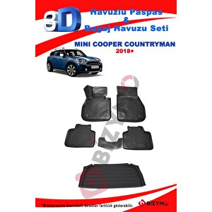 Mini Cooper Countryman 2018+ Havuzlu Paspas Ve Bagaj Seti Bizymo