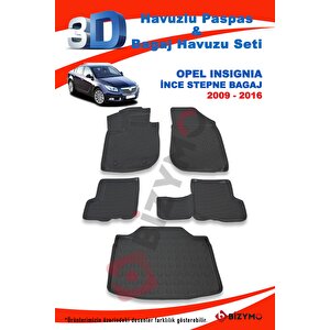 Opel İnsignia 2009-2016 Havuzlu Paspas Takımı + Bagaj Havuzu Seti