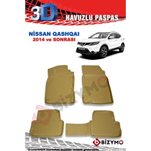 Nissan Qashqai 2014 Ve Sonrası 3d Bej Paspas Takımı Bizymo