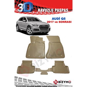 Audi Q5 2017 Ve Sonrası Bej 3d Paspas Takımı Bizymo