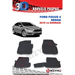 Ford Focus 4 Sedan 2015 Ve Sonrası 3d Paspas Takımı Bizymo