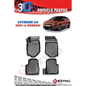 Citroen C4 2020+ 3d Havuzlu Paspas Takımı Bizymo