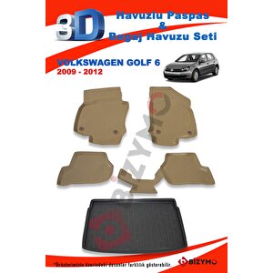 Volkswagen Golf 6 2009-2012 Bej Paspas Ve Bagaj Havuzu Seti