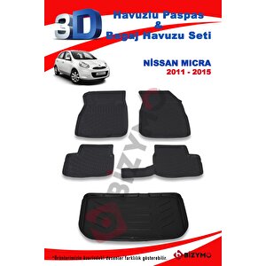 Nissan Micra 2011-2015 Paspas Ve Bagaj Havuzu Seti