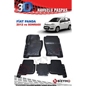 Fiat Panda 2012 Ve Sonrası 3d Havuzlu Paspas Takımı Bizymo