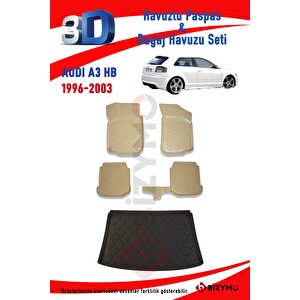 Audi A3 Hb 1996-2003 Bej Havuzlu Paspas Ve Bagaj Seti Bizymo