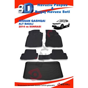 Nissan Qashqai Alt 2014 Ve Sonrası Paspas Ve Bagaj Havuzu Seti