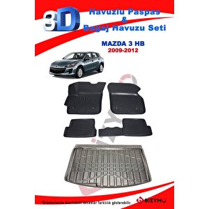 Mazda 3 Hb 2009-2012 Havuzlu Paspas Ve Bagaj Seti Bizymo