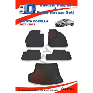 Toyota Corolla Sedan 2007-2013 Paspas Ve Bagaj Havuzu Seti