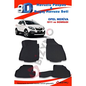 Opel Meriva 2011 Ve Sonrası Paspas Ve Bagaj Havuzu Seti