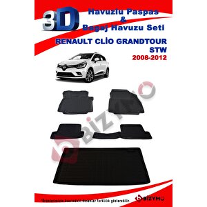 Renault Clio Grandtour Stw 2008-2012 Havuzlu Paspas Ve Bagaj Seti Bizymo