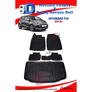 Hyundai İ10 2014+ Havuzlu Paspas Ve Bagaj Seti Bizymo