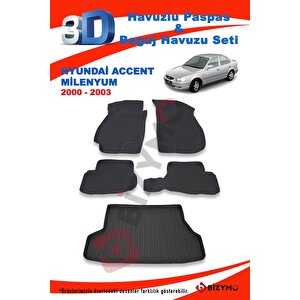 Hyundai Accent Milenyum 2000-2003 Paspas Ve Bagaj Havuzu Seti