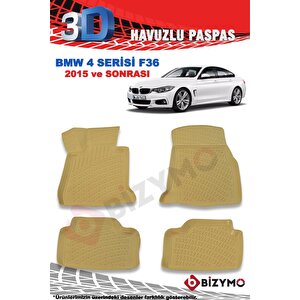 Bmw 4 Serisi F36 2015 Ve Sonrası 3d Bej Paspas Takımı Bizymo