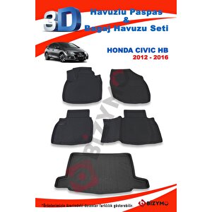 Honda Civic Hb 2012-2016 Paspas Ve Bagaj Havuzu Seti