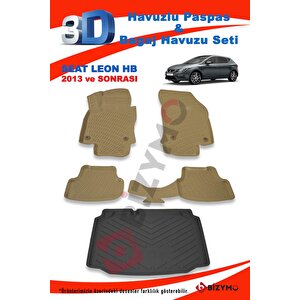 Seat Leon Hb 2013 Ve Sonrası Bej Paspas Ve Bagaj Havuzu Seti