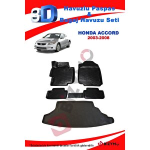 Honda Accord Sedan 2003-2008 Havuzlu Paspas Ve Bagaj Seti Bizymo
