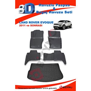 Land Rover Evoque 2011 Ve Sonrası Paspas Ve Bagaj Havuzu Seti