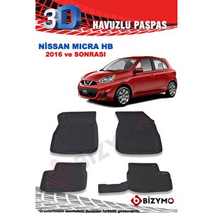 Nissan Micra Hb 2016 Ve Sonrası 3d Paspas Takımı Bizymo