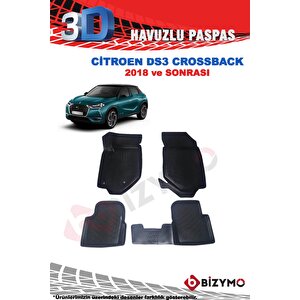 Ds3 Crossback 2018 Ve Sonrası 3d Havuzlu Paspas Takımı Bizymo