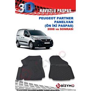 Peugeot Partner Panelvan 2008 Ve Sonrası 3d Paspas Takımı Bizymo