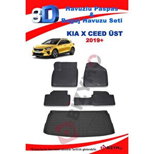 Kia X Ceed 2019+ Üst Havuzlu Paspas Ve Bagaj Havuzu Bizymo