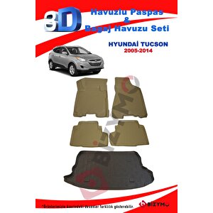 Hyundai Tucson 2005-2014 Bej Havuzlu Paspas Ve Bagaj Seti Bizymo