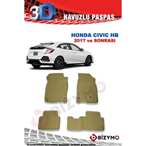 Honda Civic Hb 2016 Ve Sonrası 3d Bej Paspas Takımı Bizymo