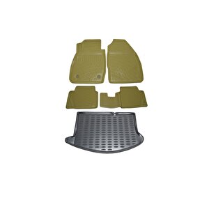 Ford Fiesta 2008-2013 Bej Havuzlu Paspas Ve Bagaj Seti Bizymo