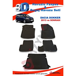 Dacia Dokker 2013 Ve Sonrası Paspas Ve Bagaj Havuzu Seti