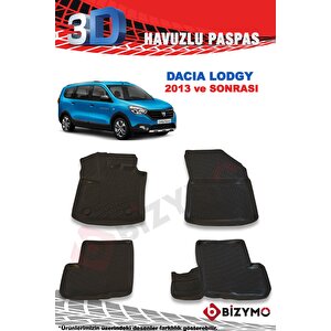 Dacia Lodgy Suv (5 Koltuk) 2013 Ve Sonrası 3d Paspas Takımı Bizymo