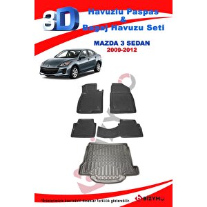 Mazda 3 Sedan 2009-2012 Havuzlu Paspas Ve Bagaj Seti Bizymo