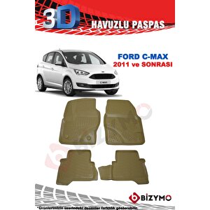 Ford C-max (5 Kisi) 2011 Ve Sonrası 3d Bej Paspas Takımı Bizymo