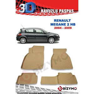 Renault Megane 2 Hb 2004-2009 Ve Sonrası 3d Bej Paspas Takımı Bizymo