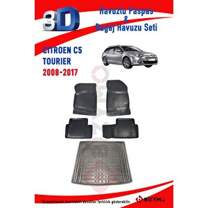 Citroen C5 Tourer Stw 2008-17 Havuzlu Paspas + Bagaj Seti Bizymo