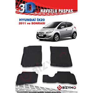 Hyundai İx20 2011 Ve Sonrası 3d Paspas Takımı Bizymo